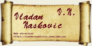 Vladan Nasković vizit kartica